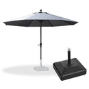 PURPLE LEAF Aluminium-Marktschirm mit Schirmständer für Terrasse, Garten & Gastronomie – Stabiler Outdoor-Sonnenschirm