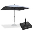 PURPLE LEAF Aluminium-Marktschirm mit Schirmständer für Terrasse, Garten & Gastronomie – Stabiler Outdoor-Sonnenschirm