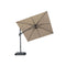 PURPLE LEAF Wirtschaftlicher Terrassen-Sonnenschirm mit drehbarem Rechteck und quadratischem Outdoor-Sonnenschirm