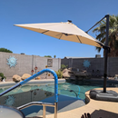 ​​purple leaf Sonnenschirm für Garten 360° Drehung