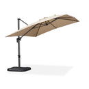 PURPLE LEAF Sonnenschirm Groß Ampelschirm mit Kurbel 360-Grad Drehbar mit Fußpedal für Terrasse, Balkon Sonnenschutz