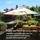 PURPLE LEAF Rechteckiger Sonnenschirm in Holzoptik Ampelschirm