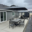 PURPLE LEAF Aluminium Marktschirm für Terrasse, Garten & Gewerbe – Stabiler Outdoor-Sonnenschirm