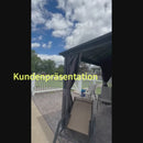 PURPLE LEAF Graues Hardtop-Pavillon mit strapazierfähigem verzinktem Stahl-Dach in Doppeldach-Ausführung mit Netz und Vorhängen