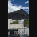 PURPLE LEAF Wirtschaftlicher Terrassen-Sonnenschirm mit drehbarem Rechteck und quadratischem Outdoor-Sonnenschirm