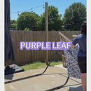 PURPLE LEAF Holzmaserung Ausleger-Sonnenschirm mit Schirmständer – Aluminium Outdoor-Sonnenschirm für Garten und Terrasse
