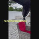 PURPLE LEAF Graues Hardtop-Pavillon mit strapazierfähigem verzinktem Stahl-Dach in Doppeldach-Ausführung mit Netz und Vorhängen