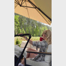 PURPLE LEAF Quadratische und Rechteckige Sonnenschirme mit Drehfunktion und Schirmständer