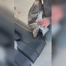 PURPLE LEAF Eingangsstil LED Ampelschirm mit Kurbel 360-Grad Drehbar mit Fußpedal und Kreuzsockel für Terrasse, Balkon Sonnenschutz