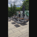 PURPLE LEAF Wirtschaftlicher Terrassen-Sonnenschirm mit drehbarem Rechteck und quadratischem Outdoor-Sonnenschirm
