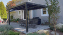 PURPLE LEAF Lamellen Pergola Outdoor Aluminium Pergola mit verstellbarem Dach für Deck Hinterhof Garten Hardtop Gazebo