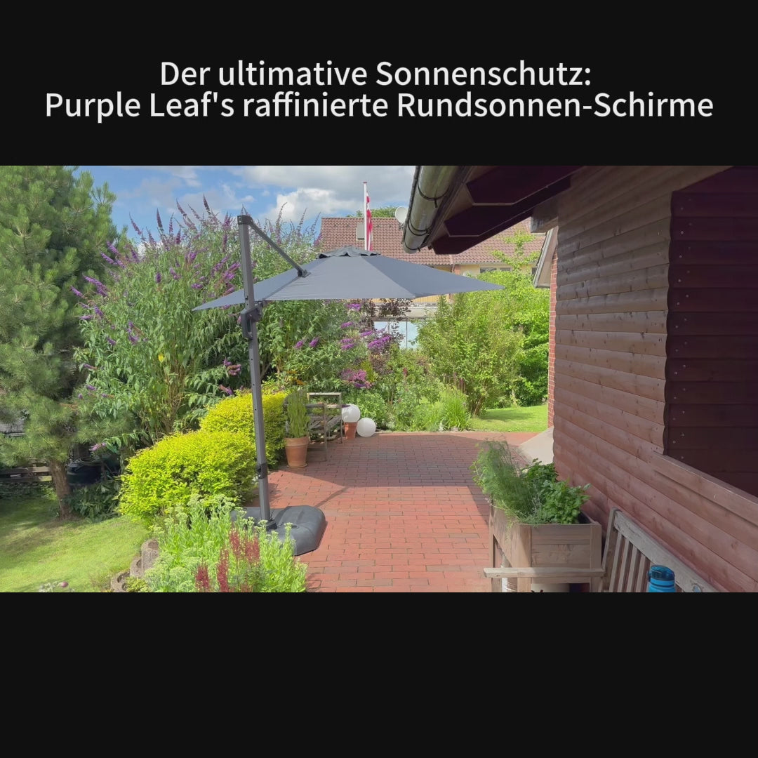 purple leaf UV-schutz Sonnenschirm ampelschirm rund
