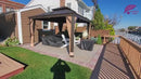 PURPLE LEAF Alu Pavillon Wasserdicht Stabil Winterfest Gartenpavillon mit Moskitonetz Hardtop Pavillon mit Stahldach, Bronze