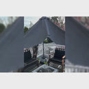 PURPLE LEAF Sonnenschirm Groß Ampelschirm mit Kurbel 360-Grad Drehbar mit Fußpedal für Terrasse, Balkon Sonnenschutz