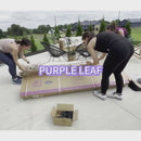 PURPLE LEAF Holzmaserung Ausleger-Sonnenschirm mit Schirmständer – Aluminium Outdoor-Sonnenschirm für Garten und Terrasse
