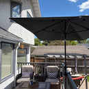 PURPLE LEAF Mittelstock-Sonnenschirm mit Kurbel & Neigungsfunktion – ideal für Terrasse und Garten