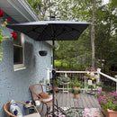 PURPLE LEAF Mittelstock-Sonnenschirm mit Kurbel & Neigungsfunktion – ideal für Terrasse und Garten