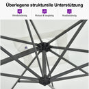 PURPLE LEAF Sonnenschirm Groß Ampelschirm mit Kurbel 360-Grad Drehbar mit Fußpedal für Terrasse, Balkon Sonnenschutz