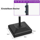 PURPLE LEAF Sonnenschirmständer Schirmständer für Mittelstockschirm  ZY03-MLBASE-32