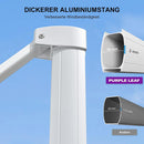 PURPLE LEAF Weißer Outdoor Sonnenschirm – Preiswerter großer Ampelschirm für Terrasse & Garten