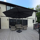 PURPLE LEAF Aluminium Marktschirm für Terrasse, Garten & Gewerbe – Stabiler Outdoor-Sonnenschirm