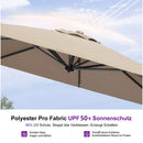 PURPLE LEAF Sonnenschirm groß Ampelschirm Rund 360-Grad drehbar mit Schirmständer