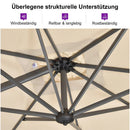 PURPLE LEAF Sonnenschirm groß Ampelschirm Rund 360-Grad drehbar mit Schirmständer