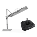 PURPLE LEAF Sonnenschirm Groß Ampelschirm mit Kurbel 360-Grad Drehbar mit Schirmständer