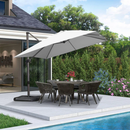 PURPLE LEAF Sonnenschirm Groß Ampelschirm mit Kurbel 360-Grad Drehbar mit Schirmständer