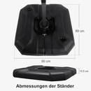 PURPLE LEAF Sonnenschirm groß Ampelschirm Rund 360-Grad drehbar mit Schirmständer