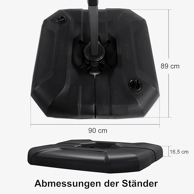 PURPLE LEAF Quadratische und Rechteckige Sonnenschirme mit Drehfunktion und Schirmständer