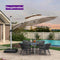 PURPLE LEAF Sonnenschirm Balkon runder Regenschirm, mit 360° Rotation, Gartenschirm mit Kurbel