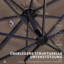 PURPLE LEAF Sonnenschirm Groß Ampelschirm mit Kurbel 360-Grad Drehbar mit Schirmständer