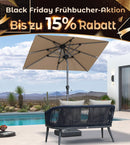 PURPLE LEAF Sonnenschirm Alu Gartenschirm Mit 30° Neigung Terrassenschirm Tischschirm Wasserdichter Mittelstockschirme für Market