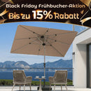 PURPLE LEAF Sonnenschirm Alu Gartenschirm Mit 30° Neigung Terrassenschirm Tischschirm Wasserdichter Mittelstockschirme für Market