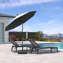 PURPLE LEAF Mittelstock-Sonnenschirm mit Kurbel & Neigungsfunktion – ideal für Terrasse und Garten