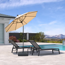 PURPLE LEAF Mittelstock-Sonnenschirm mit Kurbel & Neigungsfunktion – ideal für Terrasse und Garten