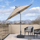 PURPLE LEAF Mittelstock-Sonnenschirm mit Kurbel & Neigungsfunktion – ideal für Terrasse und Garten