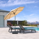 PURPLE LEAF Mittelstock-Sonnenschirm mit Kurbel & Neigungsfunktion – ideal für Terrasse und Garten