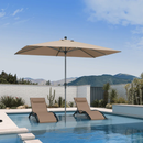 PURPLE LEAF Mittelstock-Sonnenschirm mit Kurbel & Neigungsfunktion – ideal für Terrasse und Garten