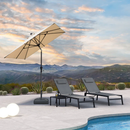 PURPLE LEAF Mittelstock-Sonnenschirm mit Kurbel & Neigungsfunktion – ideal für Terrasse und Garten