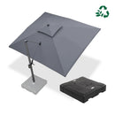 PURPLE LEAF Doppeldach-Kantilever-Terrassenschirm mit Schirmständer UV50+ Verblasungsbeständiger Outdoor-Sonnenschirm