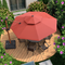 PURPLE LEAF Garten Sonnenschirm, rund Alu Holzoptik Ampelschirm Überhang mit Kurbelgriff und Neigung für Balkon