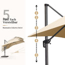 PURPLE_LEAF_Sonnenschirm_Gro_Ampelschirm_mit_Kurbel_360-Grad_Drehbar_mit_Fu_pedal_f_r_Terrasse_Balkon_Sonnenschutz_F_nf_Neigungsverstellungen den größtmöglichen Schutz vor der Sonne bieten