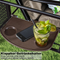 PURPLE LEAF PVC-Schattenschaukel Hollywoodschaukel 3 Sitzer Wasserdicht Gartenschaukel mit Verstellbares Dach, Gartenliege Schaukelbank inkl, Auflagen & Kopfkissen